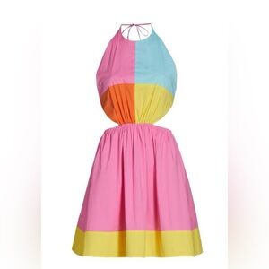 STAUD Eliana ColorBlock Dress